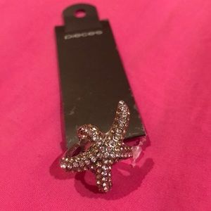 Silver star ring